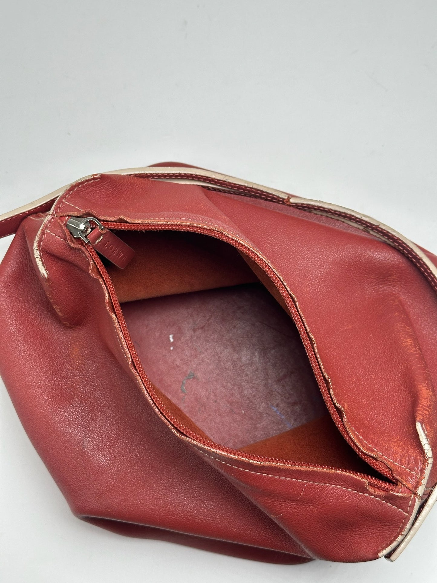 Vintage Loewe Madrid Leather bag red