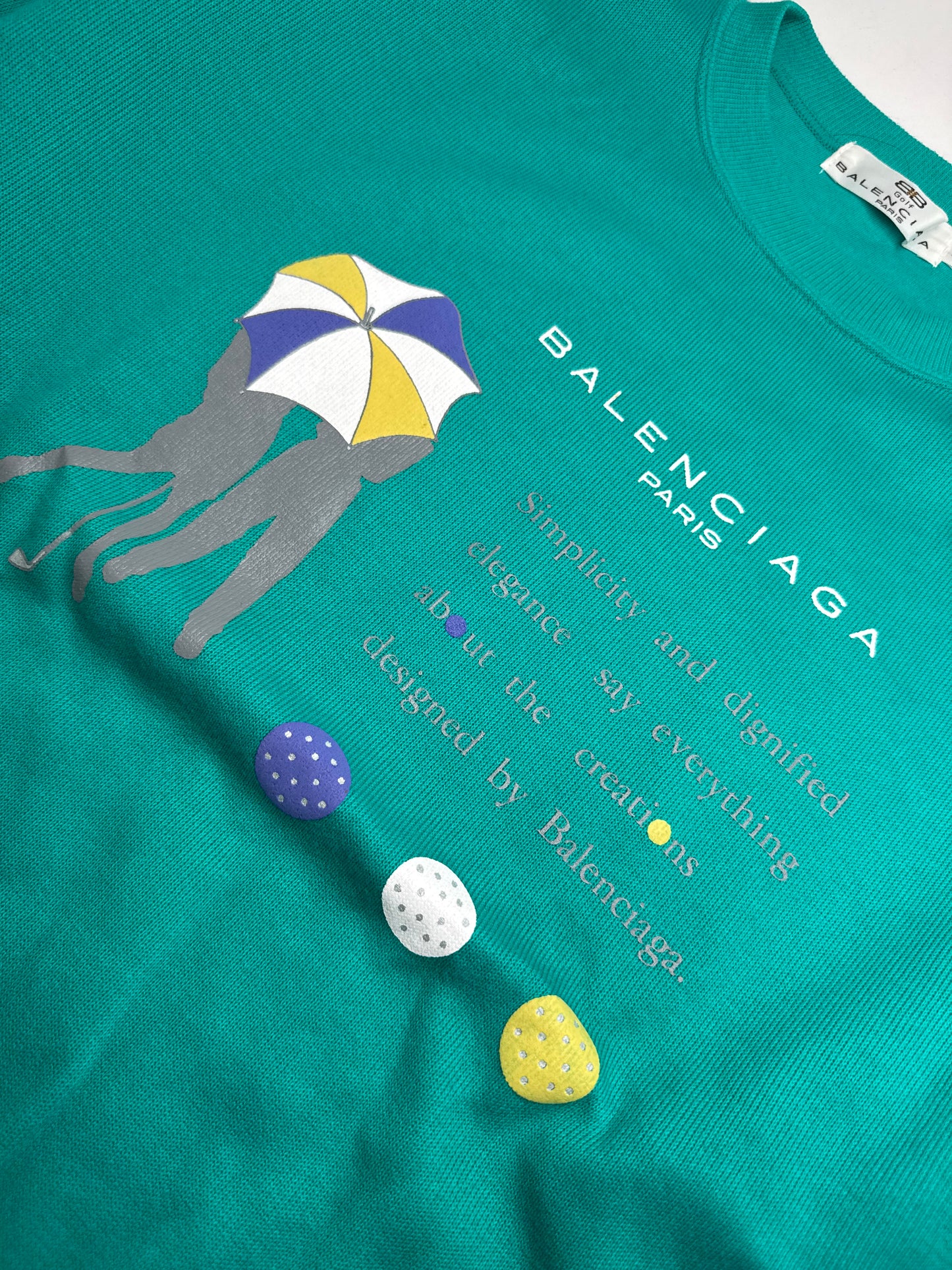 Vintage Balenciaga Sweater Green Blue