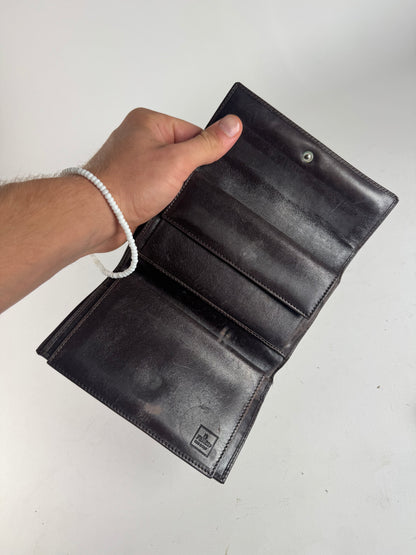 Vintage Fendi FF Monogram Leather Wallet Brown