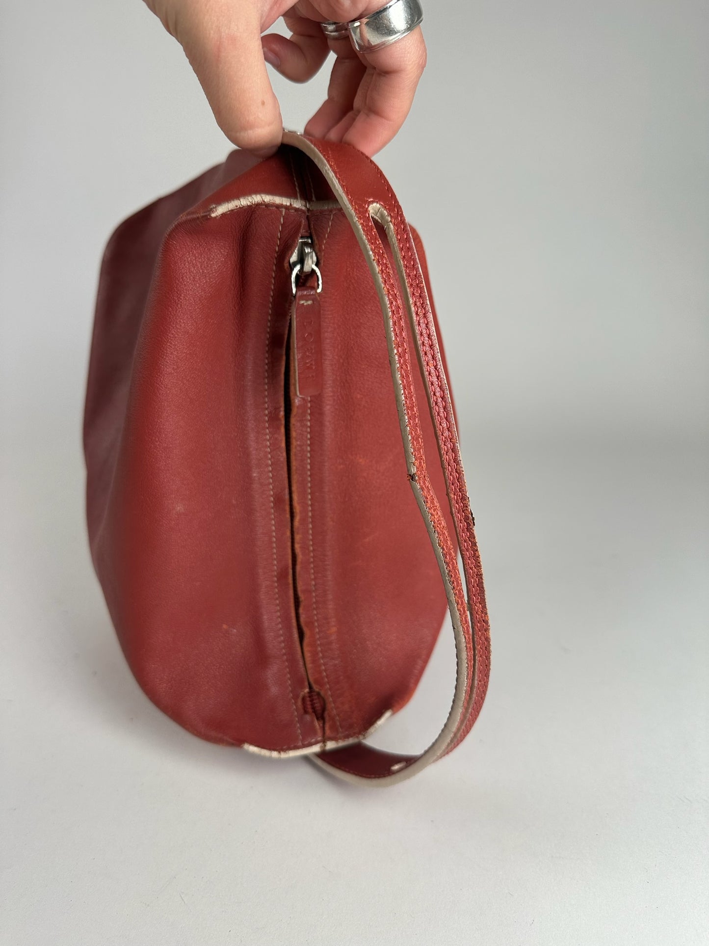 Vintage Loewe Madrid Leather bag red