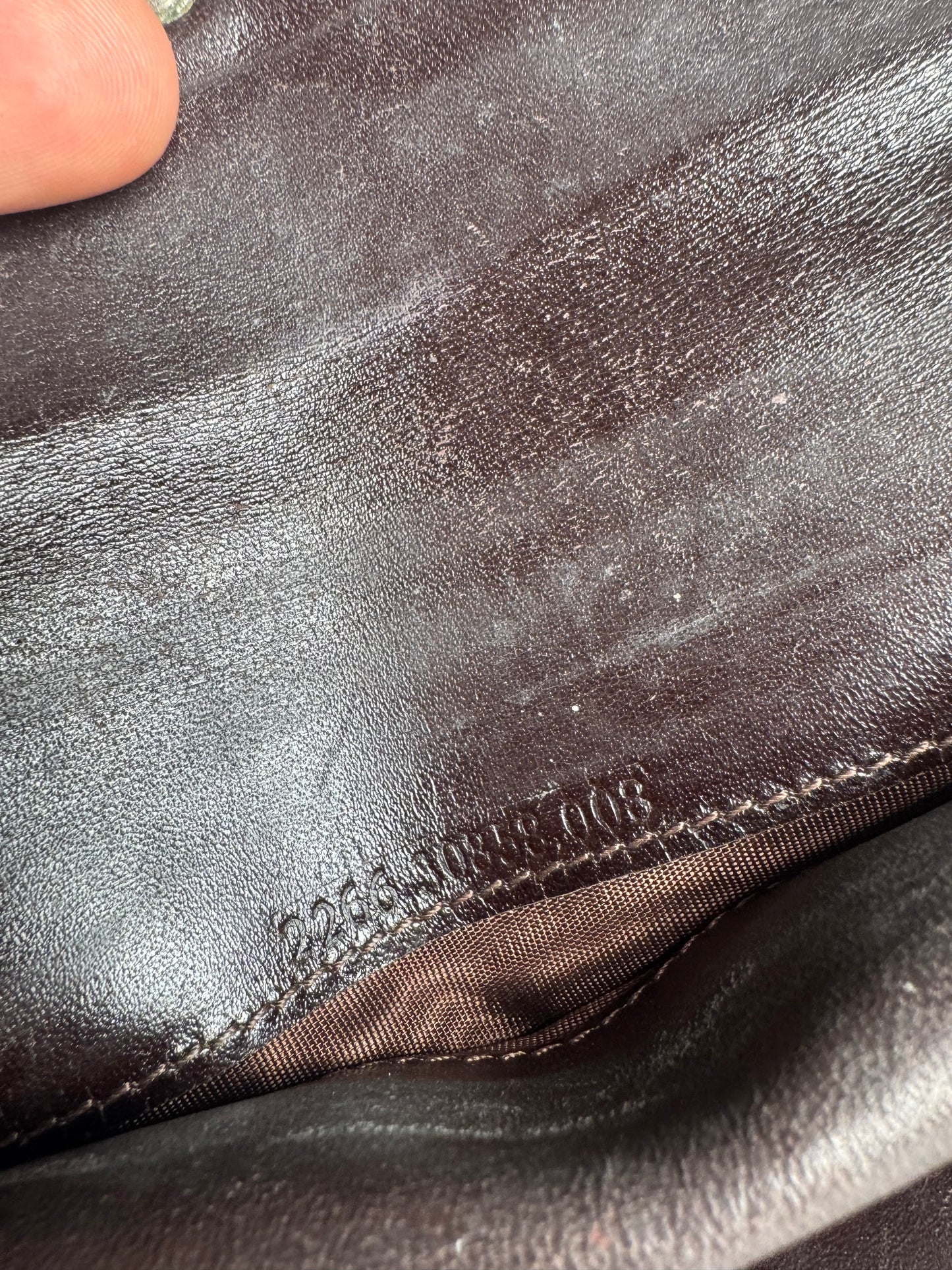 Vintage Fendi FF Monogram Leather Wallet Brown