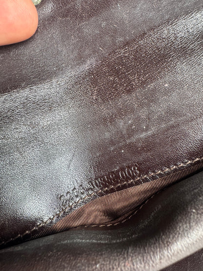 Vintage Fendi FF Monogram Leather Wallet Brown