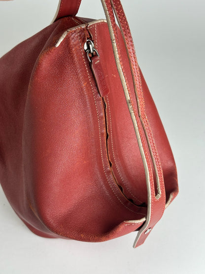 Vintage Loewe Madrid Leather bag red