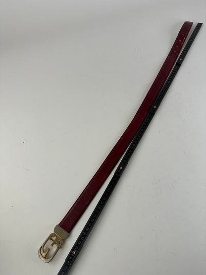Vintage Gucci Leather Belt Purple