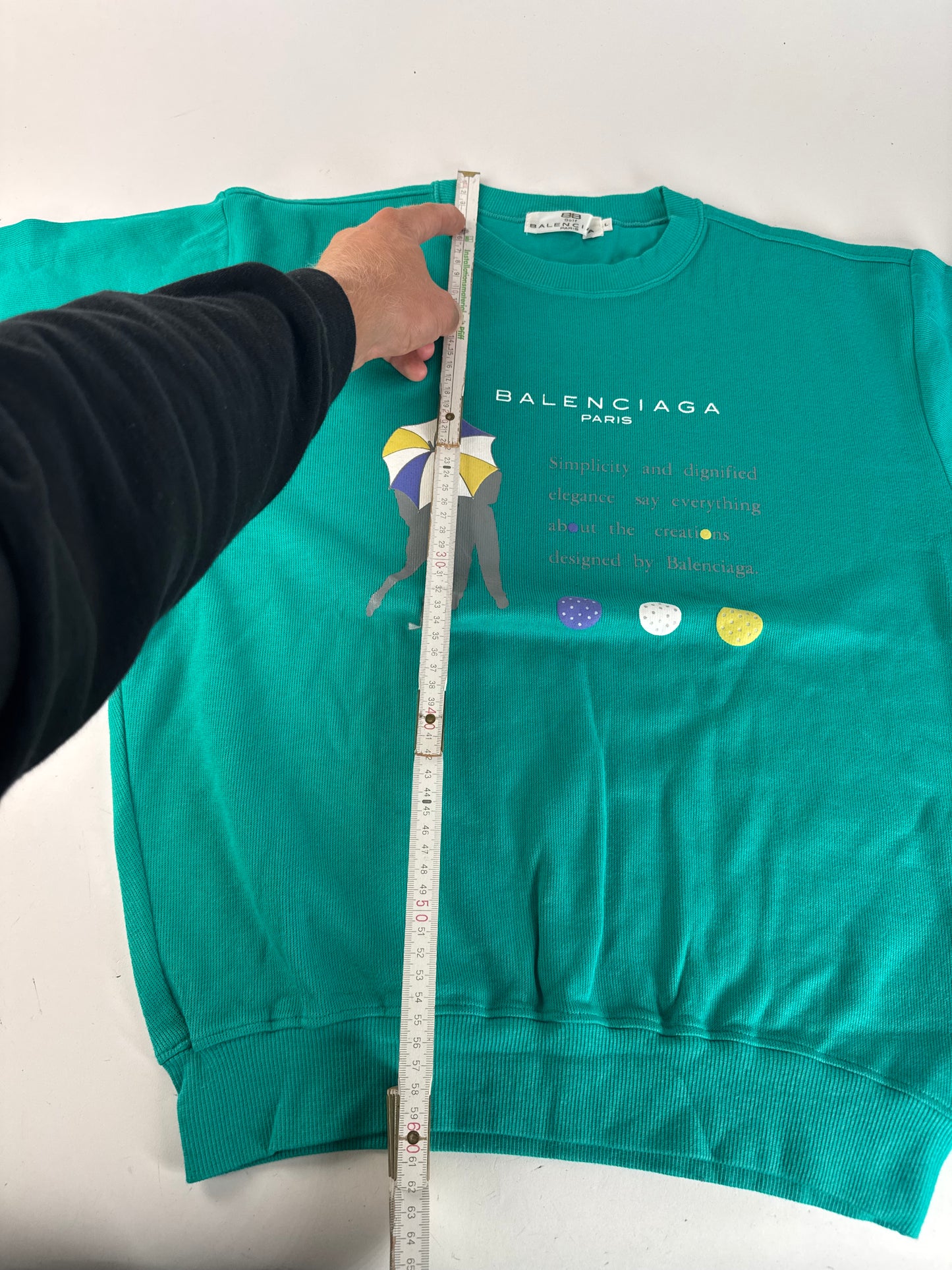 Vintage Balenciaga Sweater Green Blue