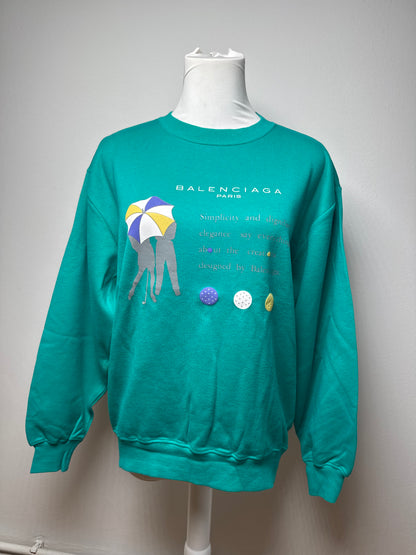 Vintage Balenciaga Sweater Green Blue