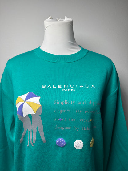 Vintage Balenciaga Sweater Green Blue