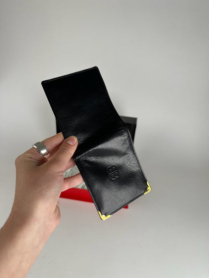 Vintage Balenciaga Leather Belt, wallet & card Holder set Black