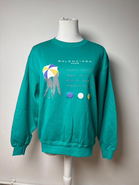 Vintage Balenciaga Sweater Green Blue