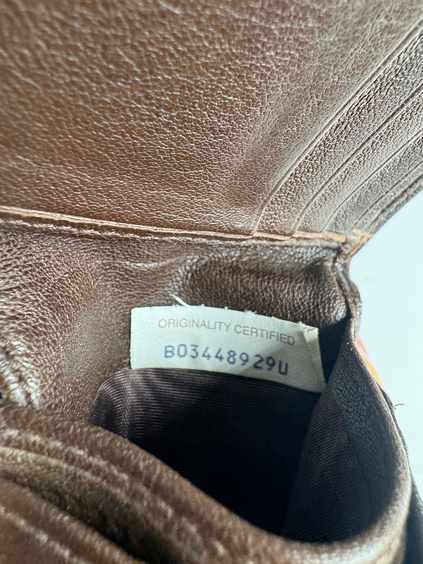 Vintage Bottega Veneta Intrecciato Leather Wallet Beige Red Brown Flapable