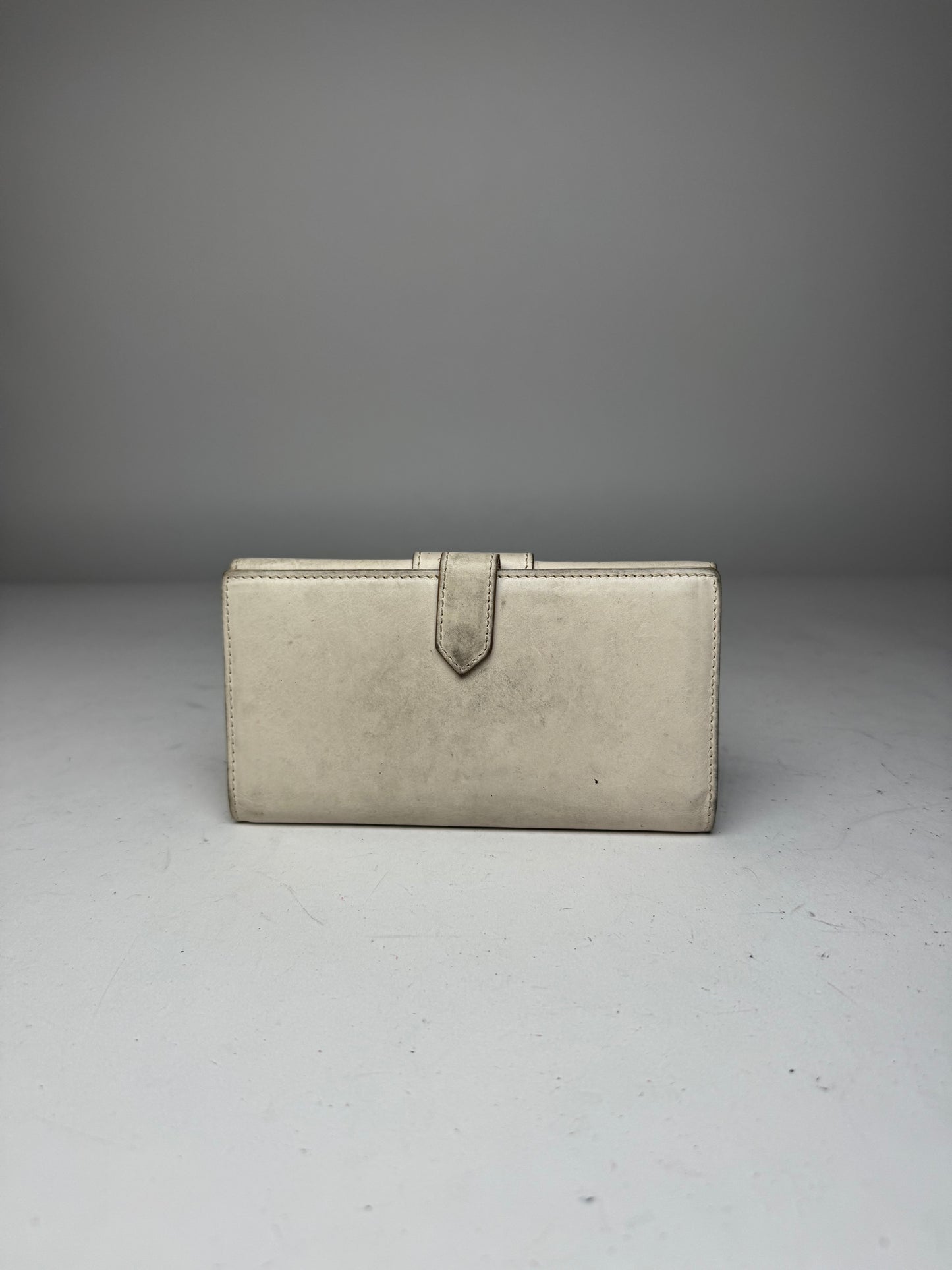 Vintage Dior CD Leather Wallet White