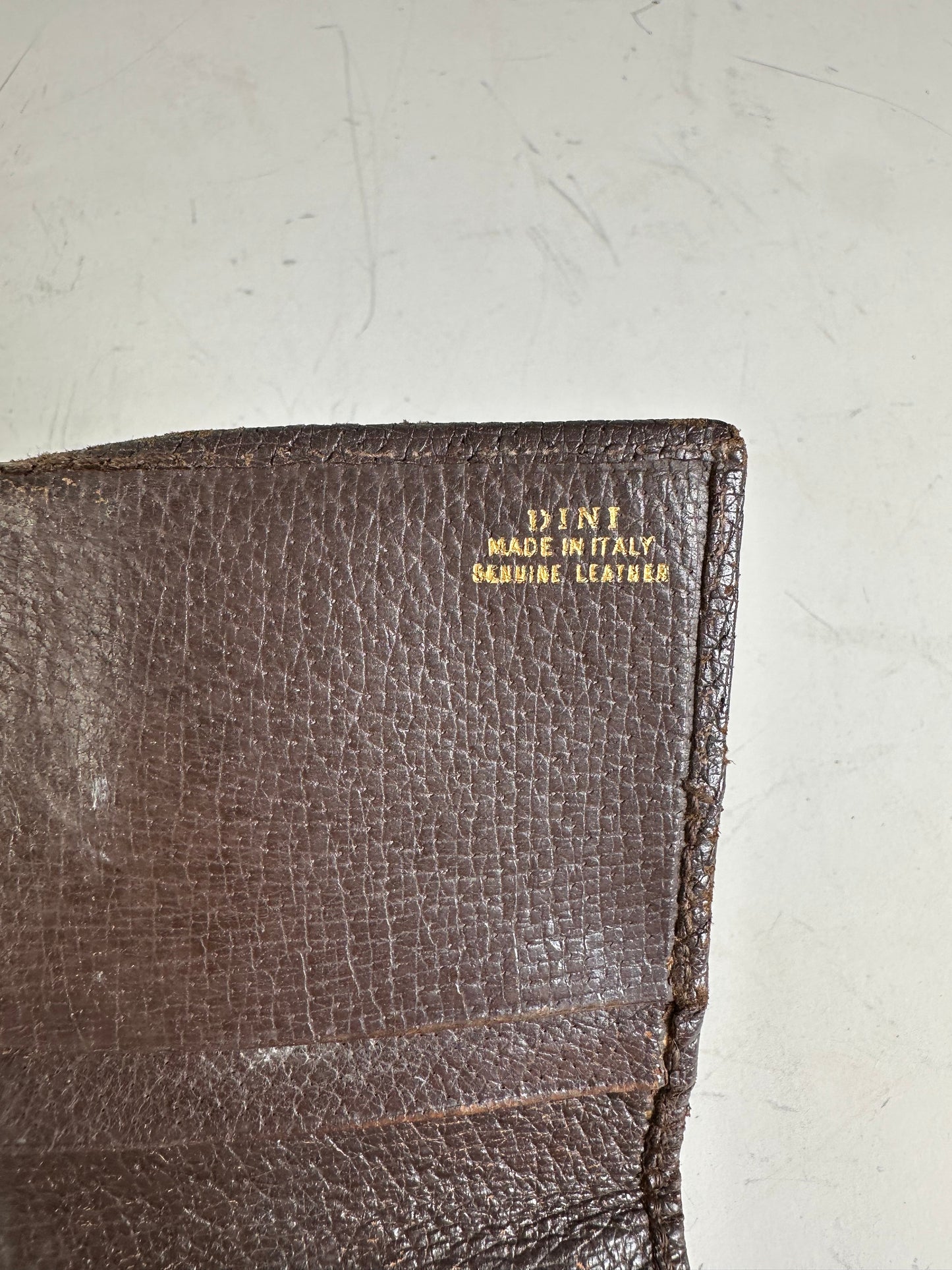 Vintage Gucci Leather Wallet Brown Silver