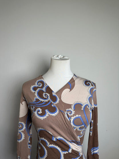 Vintage Emilio Pucci Wrap Top Rayon Multicolour S