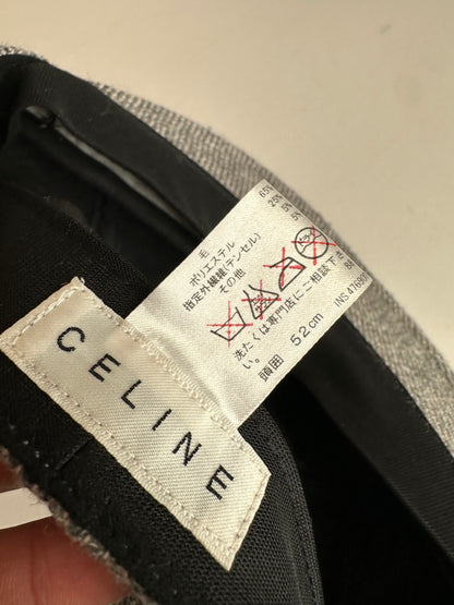 Vintage Celine Wool Hat Grey Black