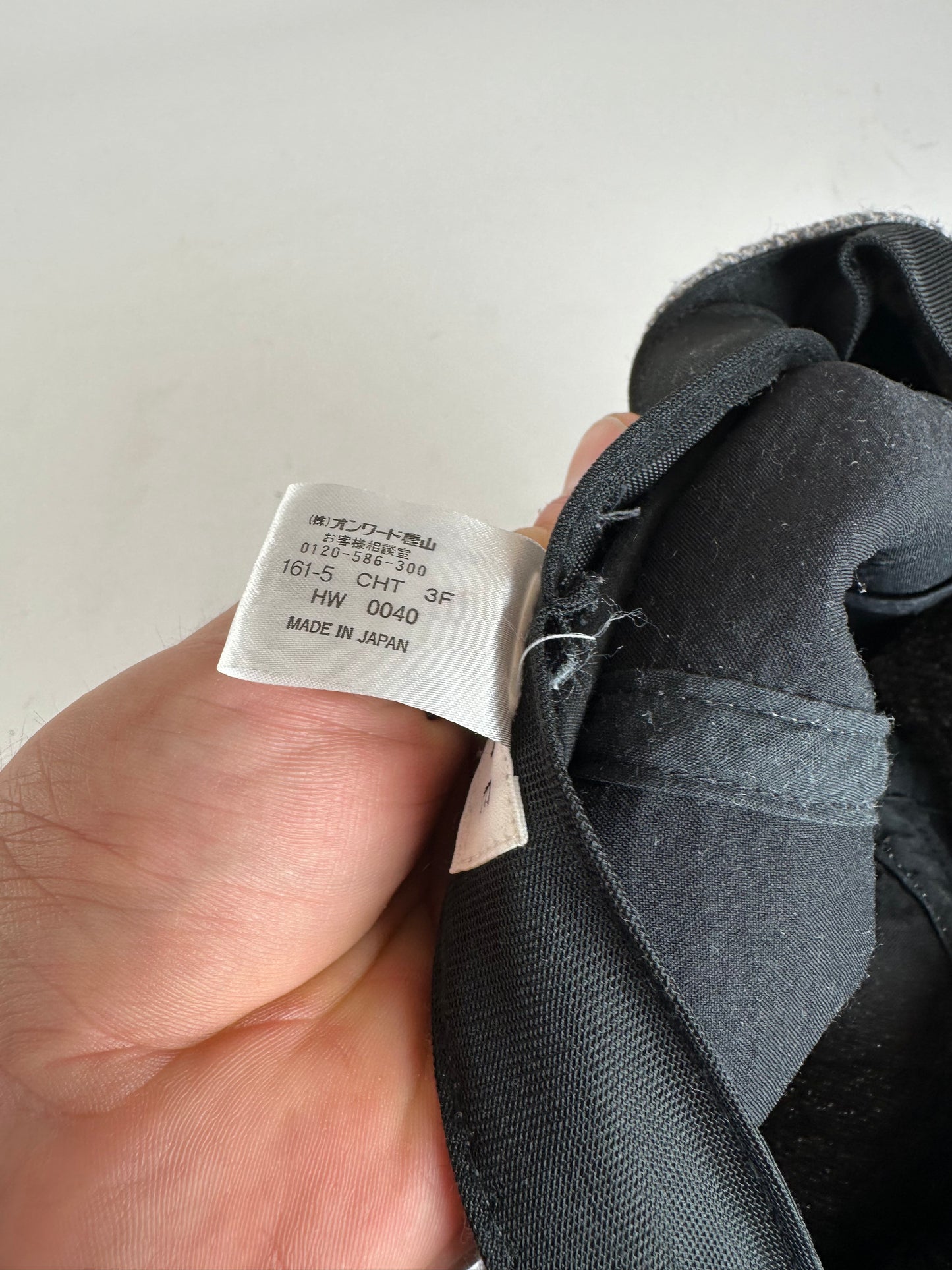 Vintage Celine Wool Hat Grey Black