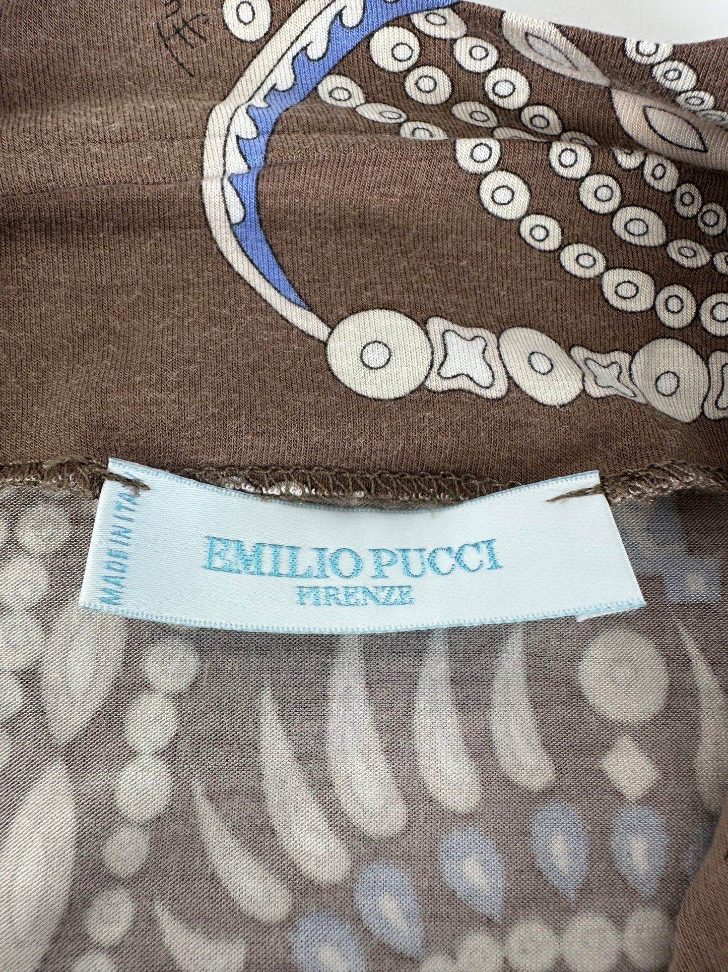 Vintage Emilio Pucci Wrap Top Rayon Multicolour S