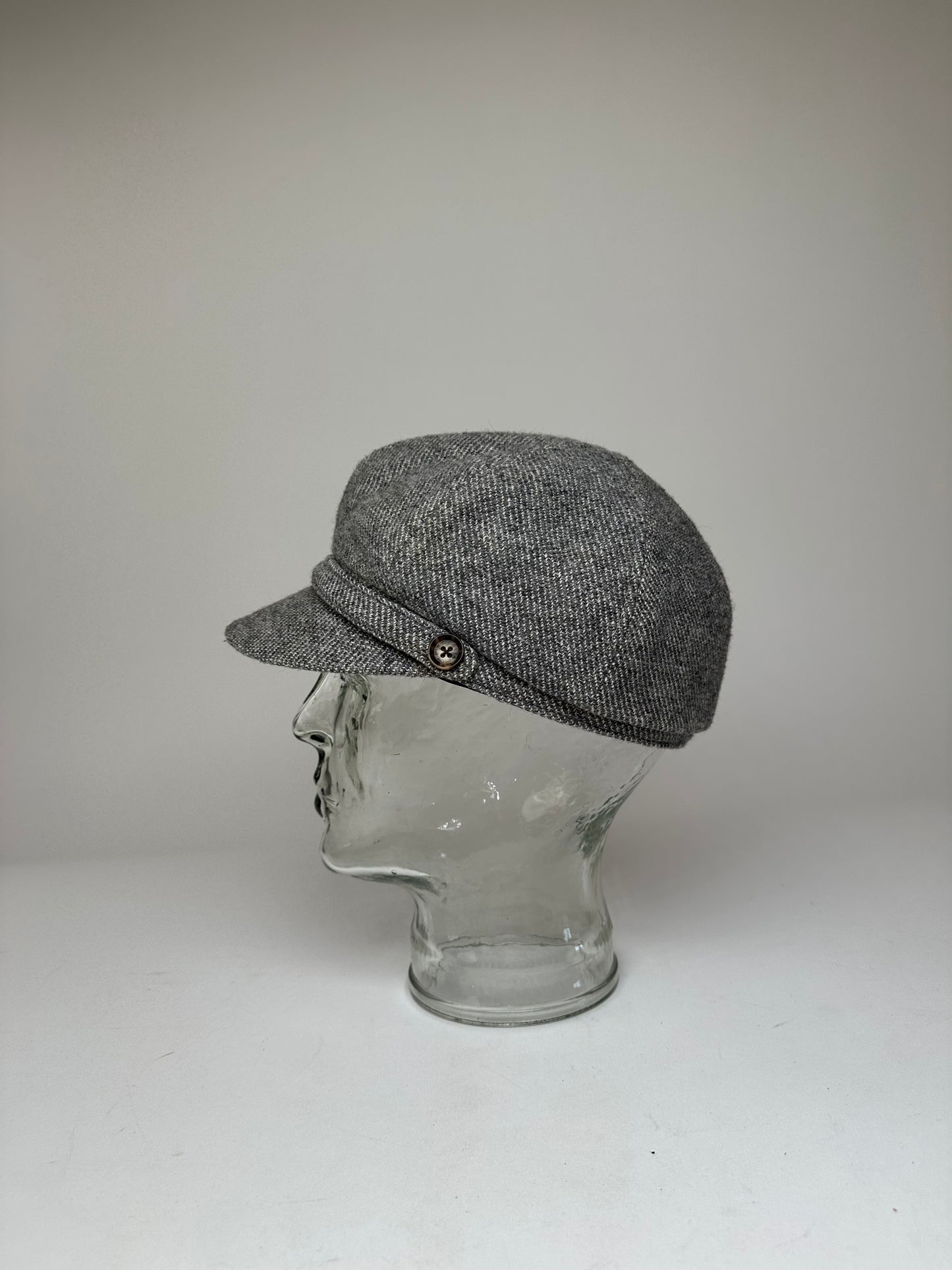 Vintage Celine Wool Hat Grey Black