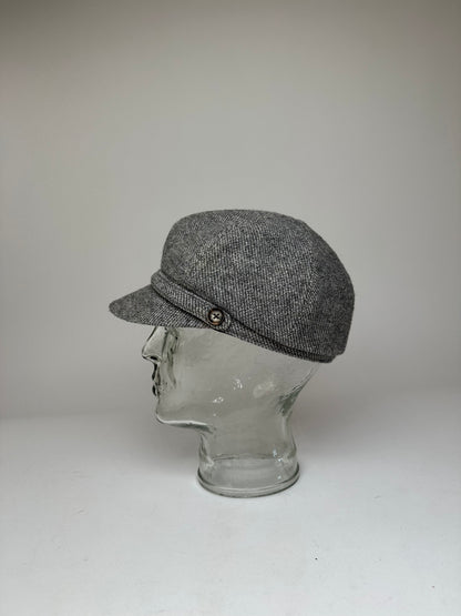 Vintage Celine Wool Hat Grey Black