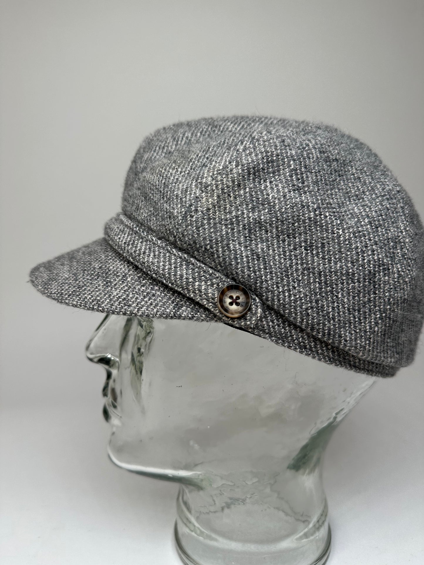 Vintage Celine Wool Hat Grey Black