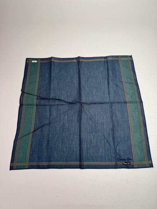 Vintage Dior Striped Scarf Blue Green