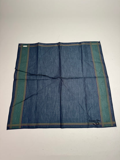 Vintage Dior Striped Scarf Blue Green