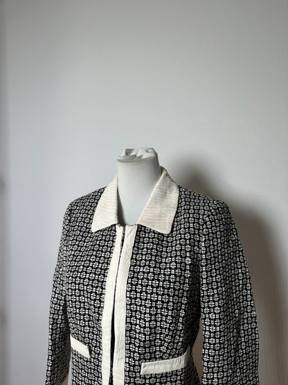 Vintage Ferragamo Cotton Rayon Jacket Black White S