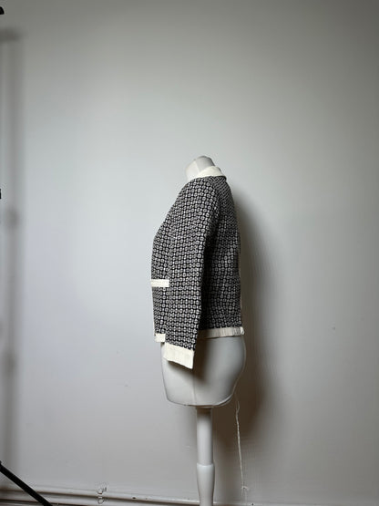 Vintage Ferragamo Cotton Rayon Jacket Black White S