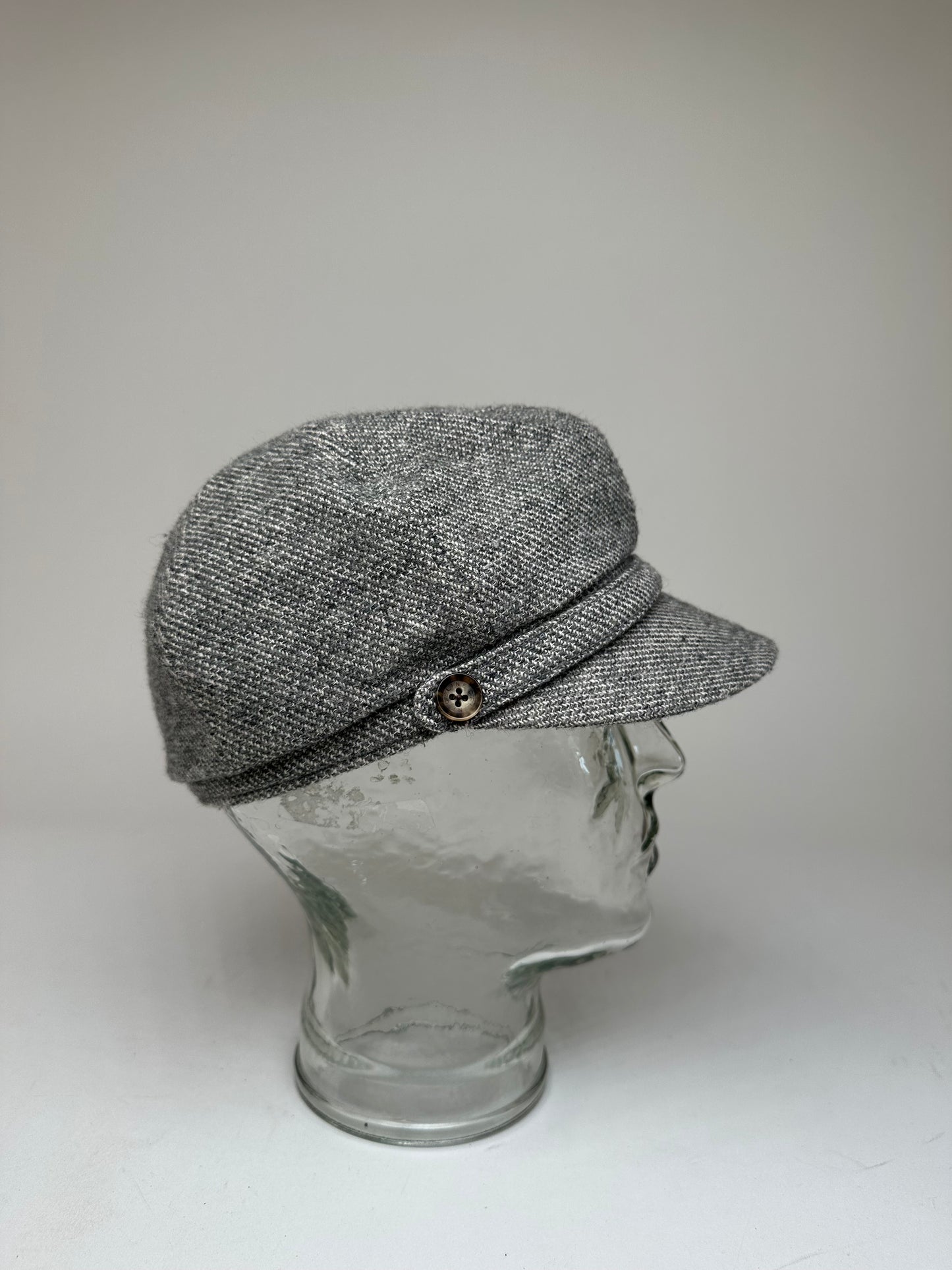 Vintage Celine Wool Hat Grey Black