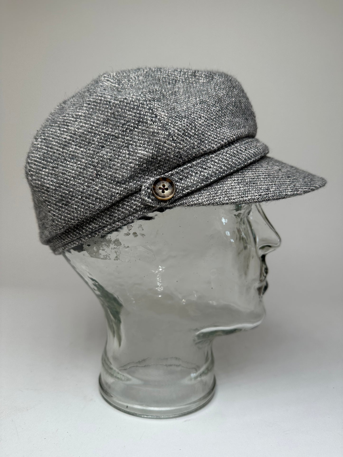 Vintage Celine Wool Hat Grey Black