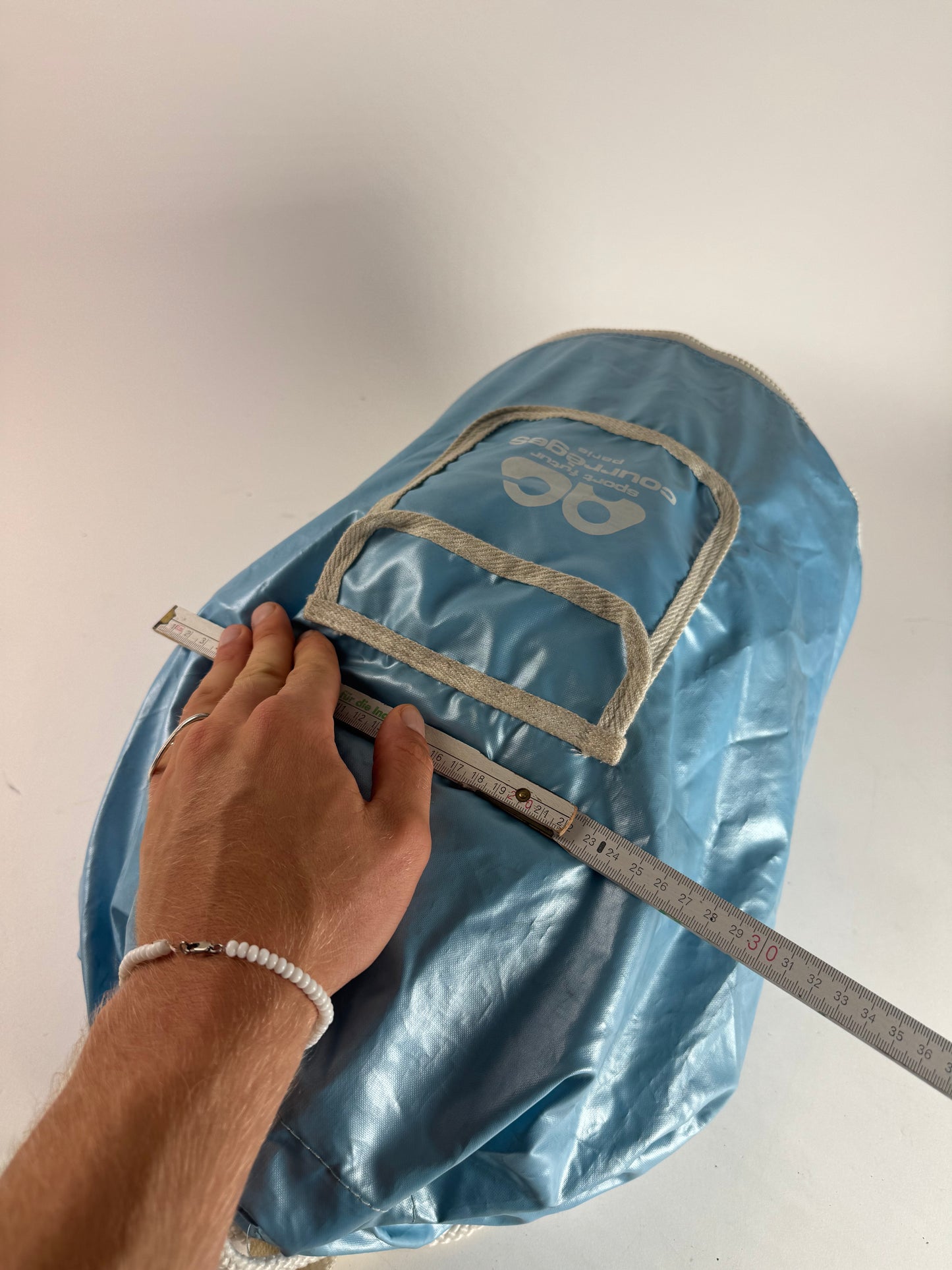 Sac seau vintage Courreges Paris Ice Blue