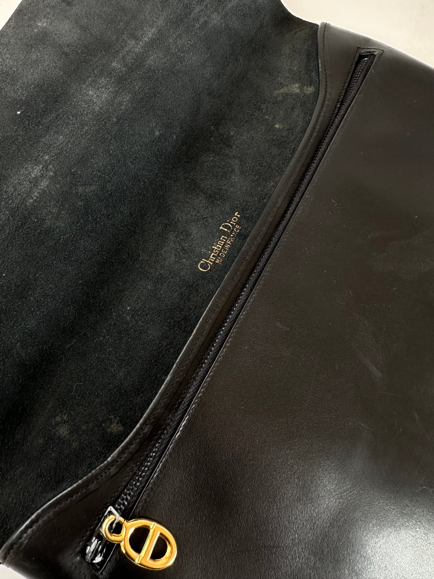 Vintage Dior Leather Clutch Black