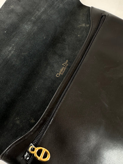 Vintage Dior Leather Clutch Black