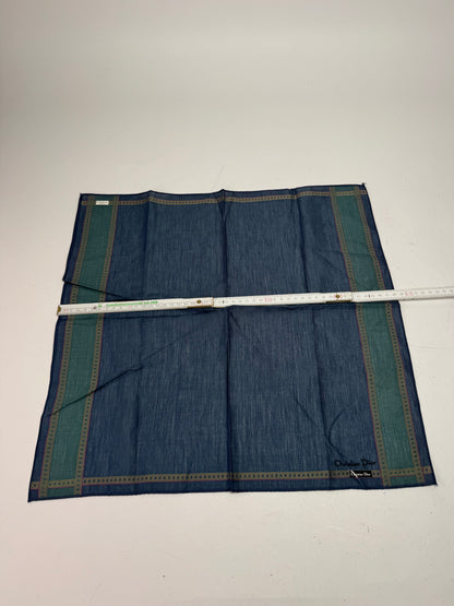 Vintage Dior Striped Scarf Blue Green