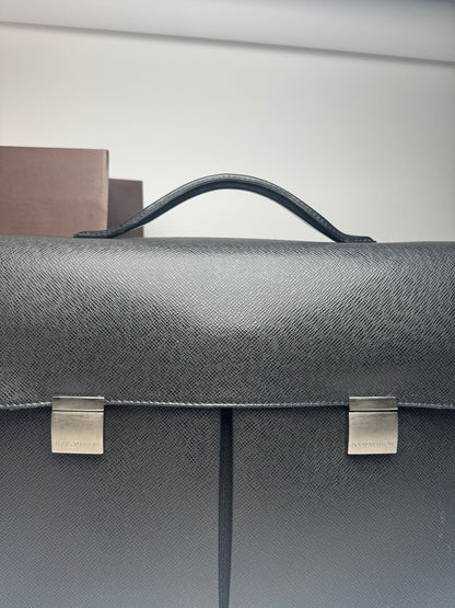 Vintage Louis Vuitton Leather Briefcase Black