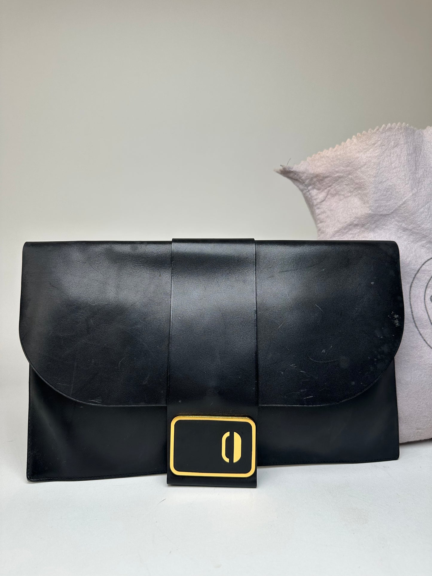 Vintage Dior Leather Clutch Black