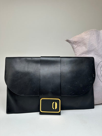 Vintage Dior Leather Clutch Black