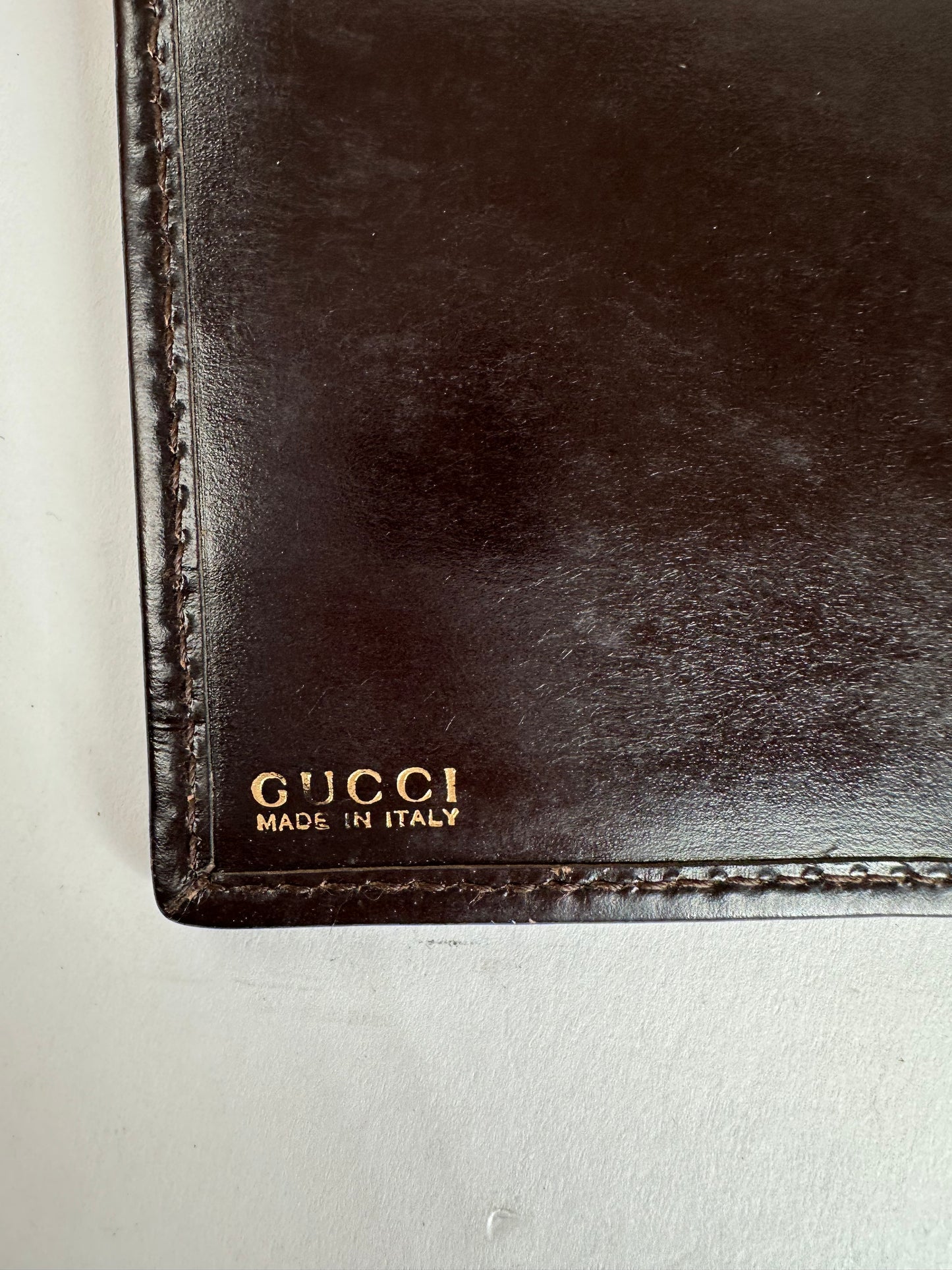 Vintage Gucci Accessory Collection Pony Hair Long Wallet Dark Brown