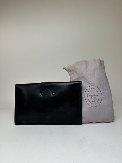 Vintage Dior Leather Clutch Black