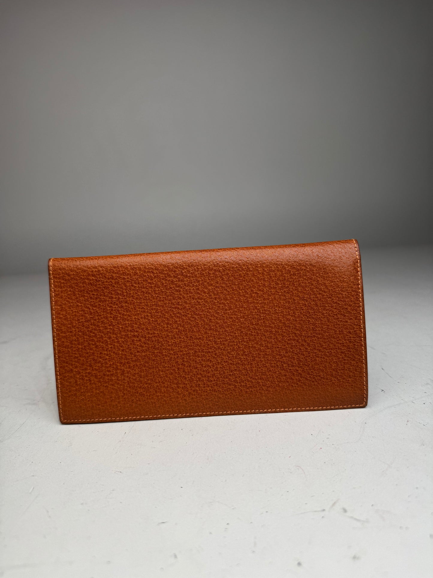 Vintage Gucci 70s Leather Card Holder / ID Case  brown