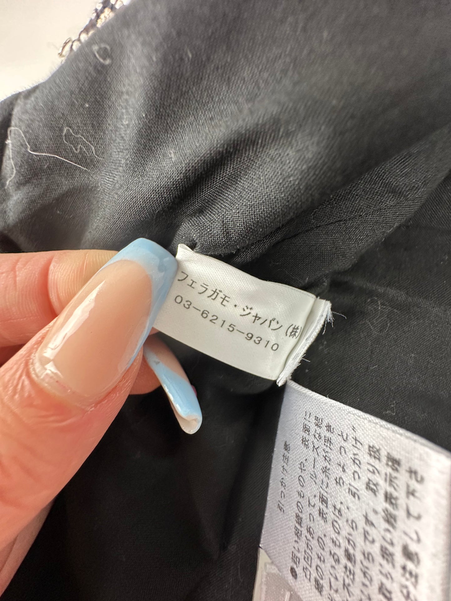 Vintage Ferragamo Cotton Rayon Jacket Black White S