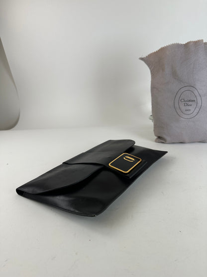 Vintage Dior Leather Clutch Black