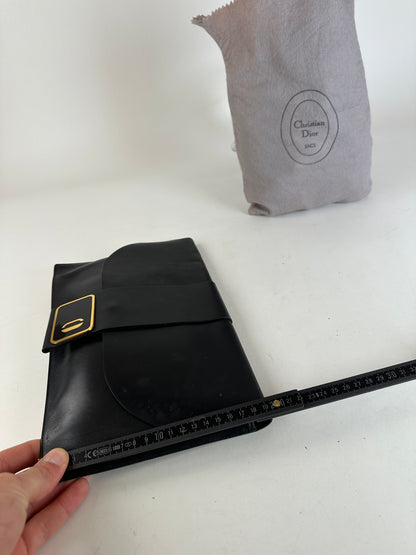 Vintage Dior Leather Clutch Black