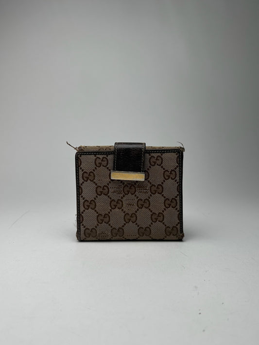 Vintage Gucci Monogram Wallet beige