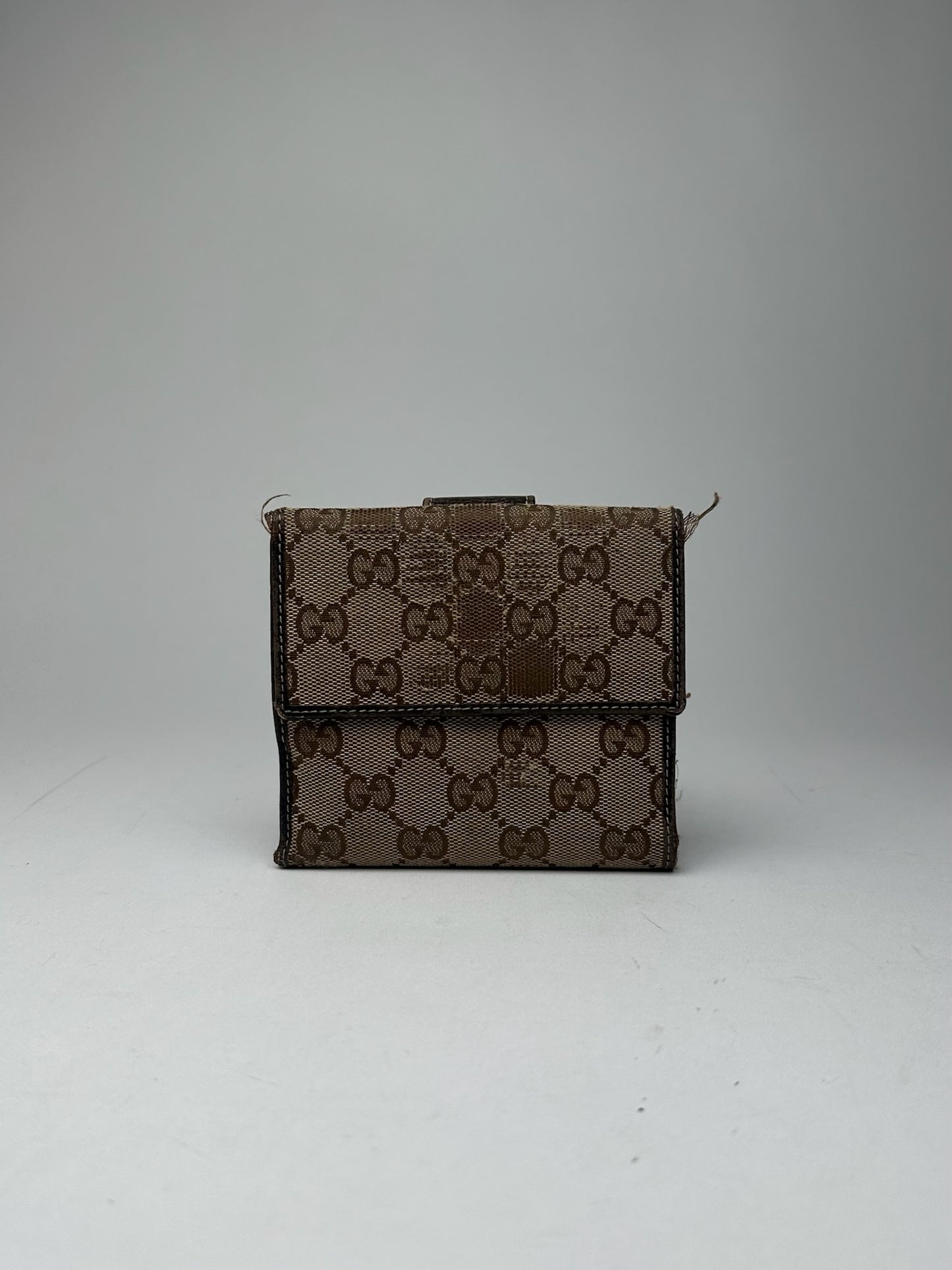 Vintage Gucci Monogram Wallet beige