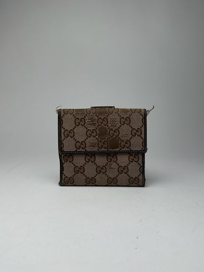 Vintage Gucci Monogram Wallet beige
