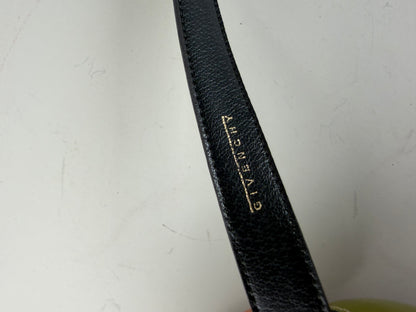 Vintage Givenchy Leather Belt Lime Green Black Gold Buckle