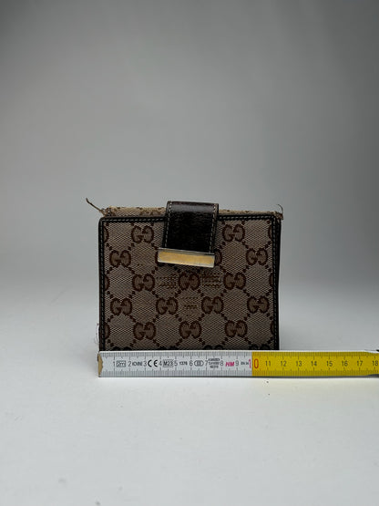 Vintage Gucci Monogram Wallet beige