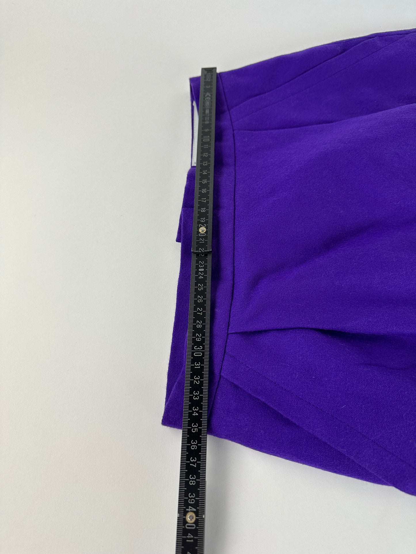 Vintage Givenchy Wool Pencil Skirt Purple L