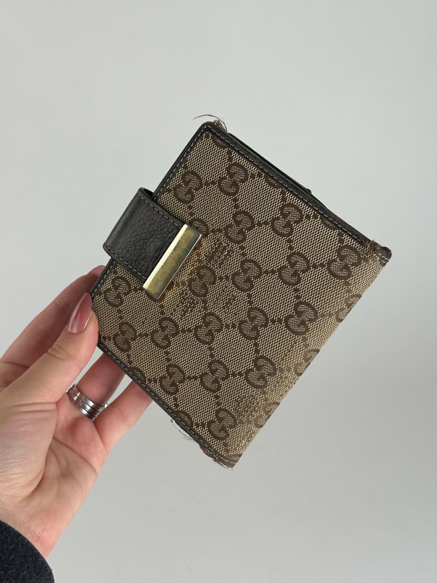 Vintage Gucci Monogram Wallet beige