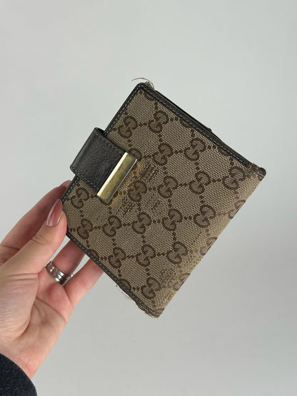 Vintage Gucci Monogram Wallet beige